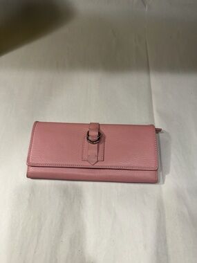 Loft Pink Leather Clutch Wallet